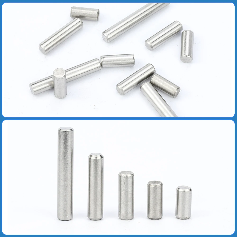 NINDEJIN Dowel Pin 구색 키트 M2 M2.5 M3 M4 M5 M6 스테인레스 스틸 Dowel Pin 선반 지지대 Peg Pin Rod 고정 요소 세트