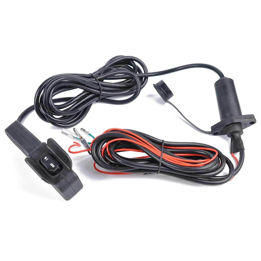 범용 블랙 UTV 윈치 유선 원격 로커 스위치, 12V, 11 인치