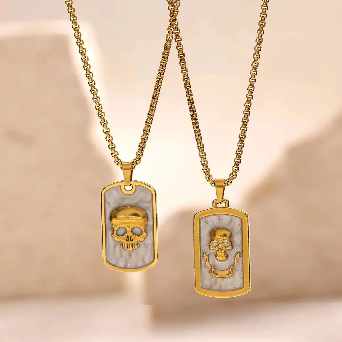 Evil Eye Pendant Necklace for Women Gold Stainless Steel