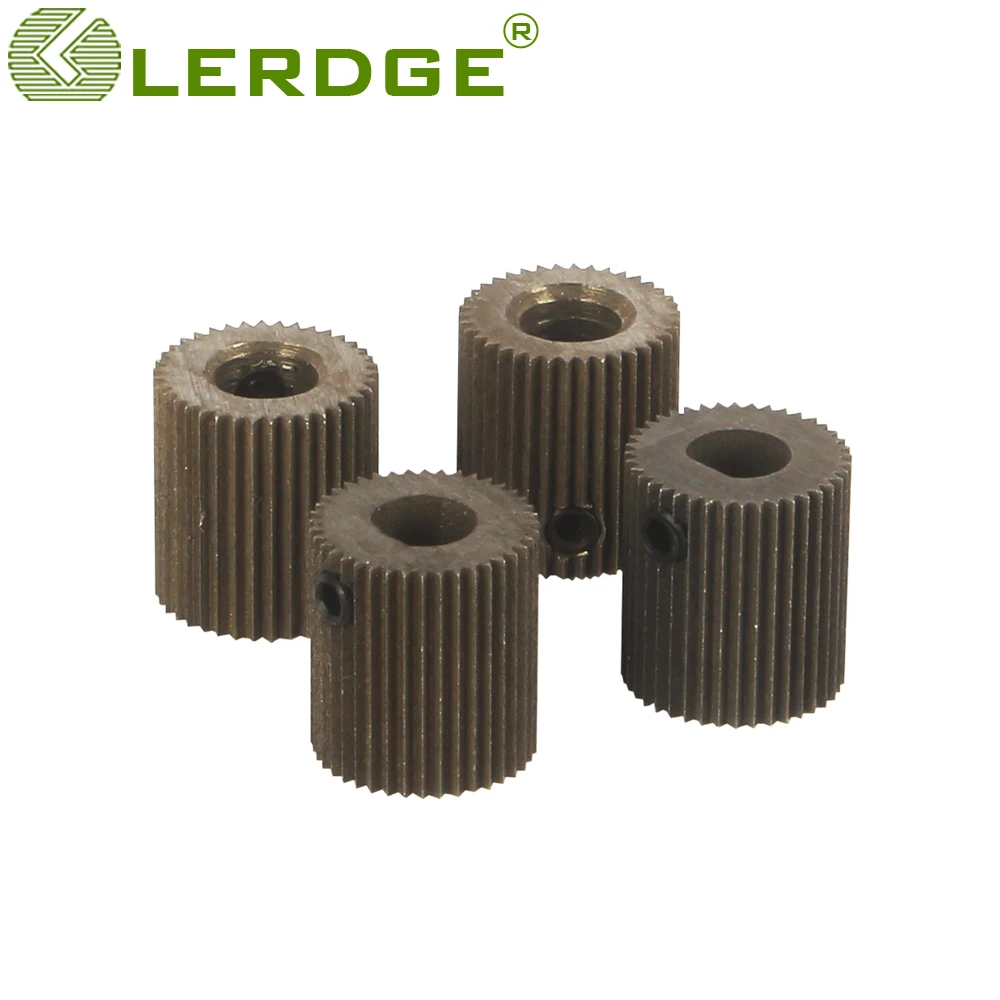 LERDGE 3D Printer Parts 40 Tooth Mold Steel Linear Extruder Filament Drive Gear for Extruder Accessories Extrusion Wheel toaiot helical gear high hardness strength mold steel material 3d printer upgraded gear for mini v1 v2 sherpa extruder dual gear