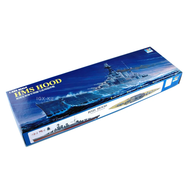 

Trumpeter 05302 1/350 HMS Hood Battle Cruiser Military Ship Assembly Plastic Handcraft Children Toy Display Model Building Kit