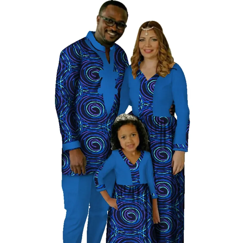 Vêtements assortis pour la famille africaine, tenue dashiki pour