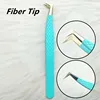 Fiber Tip Lashes Tweezers with Fiber Tip Tweezers Eyelash Extensions Stainless Steel Lash Tweezers for Eyelash Extension Tweezer 6