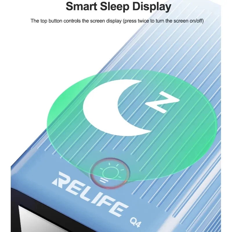 RELIFE Q4 72W 스마트 6포트 고속 충전기 2개의 PD 포트 + 2개의 QC3.0 포트 + 2개의 USB-A 포트, 다양한 전자기기용 스마트 슬립 모드 지원