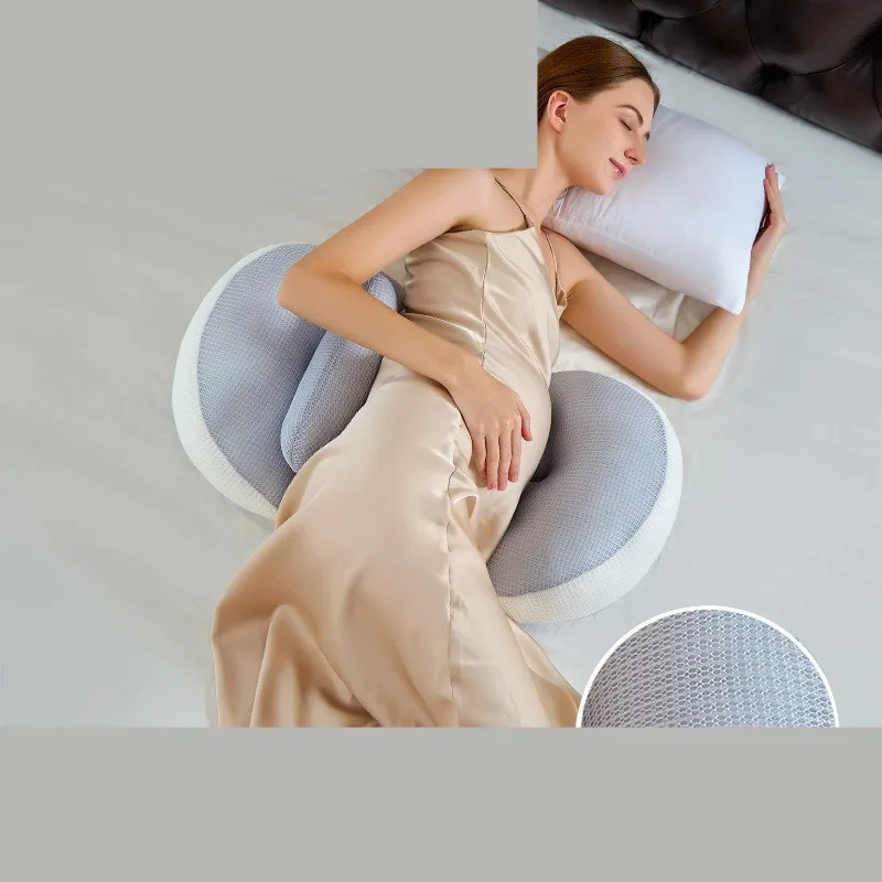 임산부를 위한 조절 가능한 임신 베개, 측면 수면, 수유, 허리 통증 완화, 편안..
