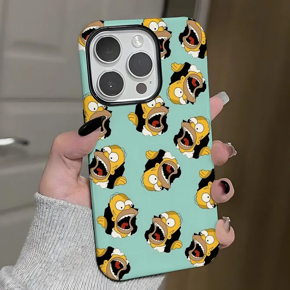 Charming Cartoon Themed Phone Case with Double-Layer Shell Design
