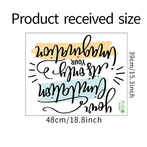Creative English Slogan Inspirational Bedroom Wall Decorative Paste Ins DIY Living Decoration Wallpaper Self-adhesive