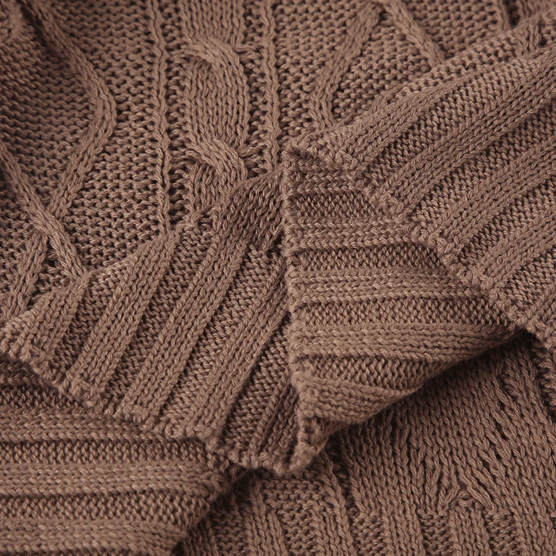 Y2K Brown Buttons Crop Sweater with Detachable Fur Collar Autumn Vintage 2000s Knitted Cardigan Slim Winter Outfits