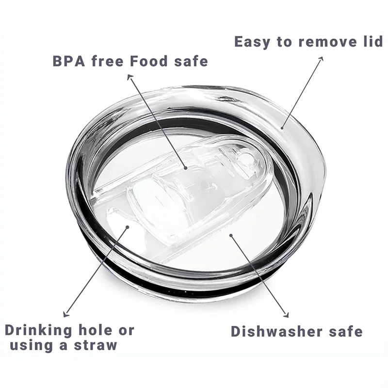 20 Oz Skinny Replacement Lids Tumbler Replacement Parts Accessories Lids Plastic Splash Resistant Covers Spill Proof Skinny