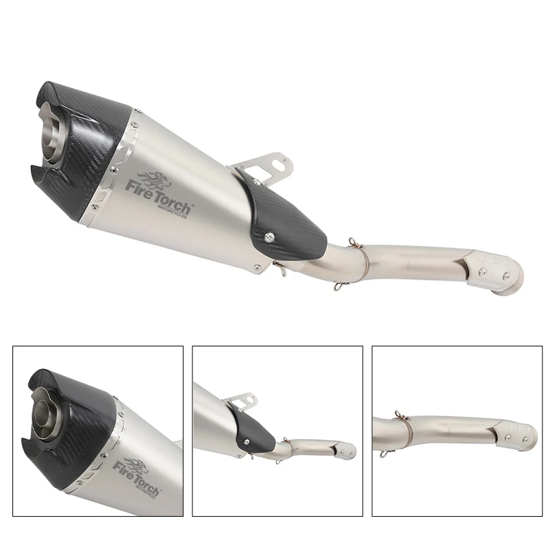 Motorcycle Exhaust Escape System Modify Muffler Moto Mid Link Pipe DB Killer Slip On For KTM 790 890 Adventure R Rally 2019-2022 - Image 3