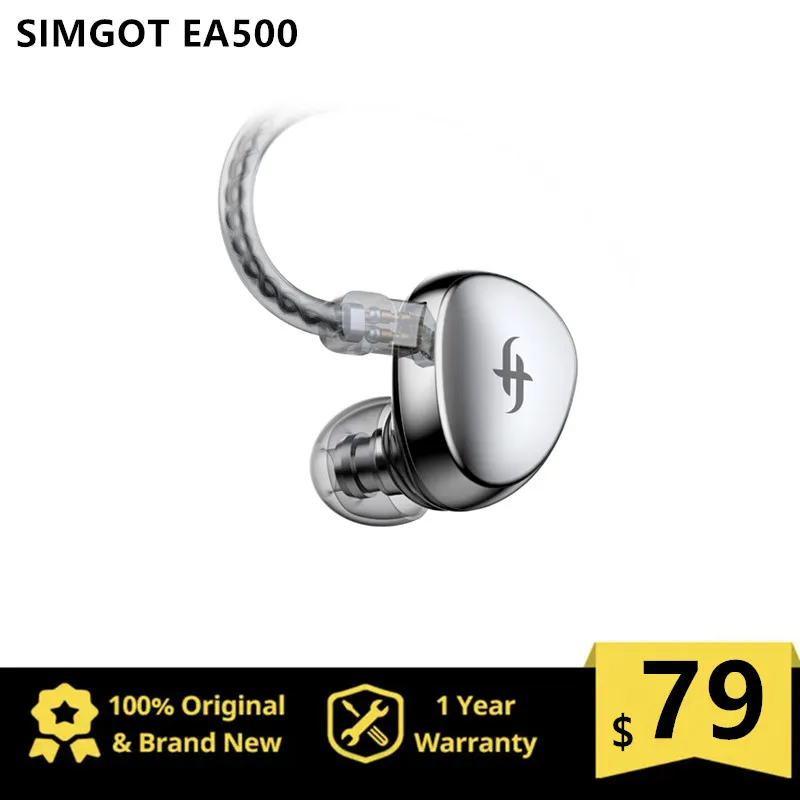 

SIMGOT EA500 Hi-Res In Ear Monitor Headphone with Detachable Cable Dynamic Driver IEM Earphone HiFi Stereo Wired Earbuds