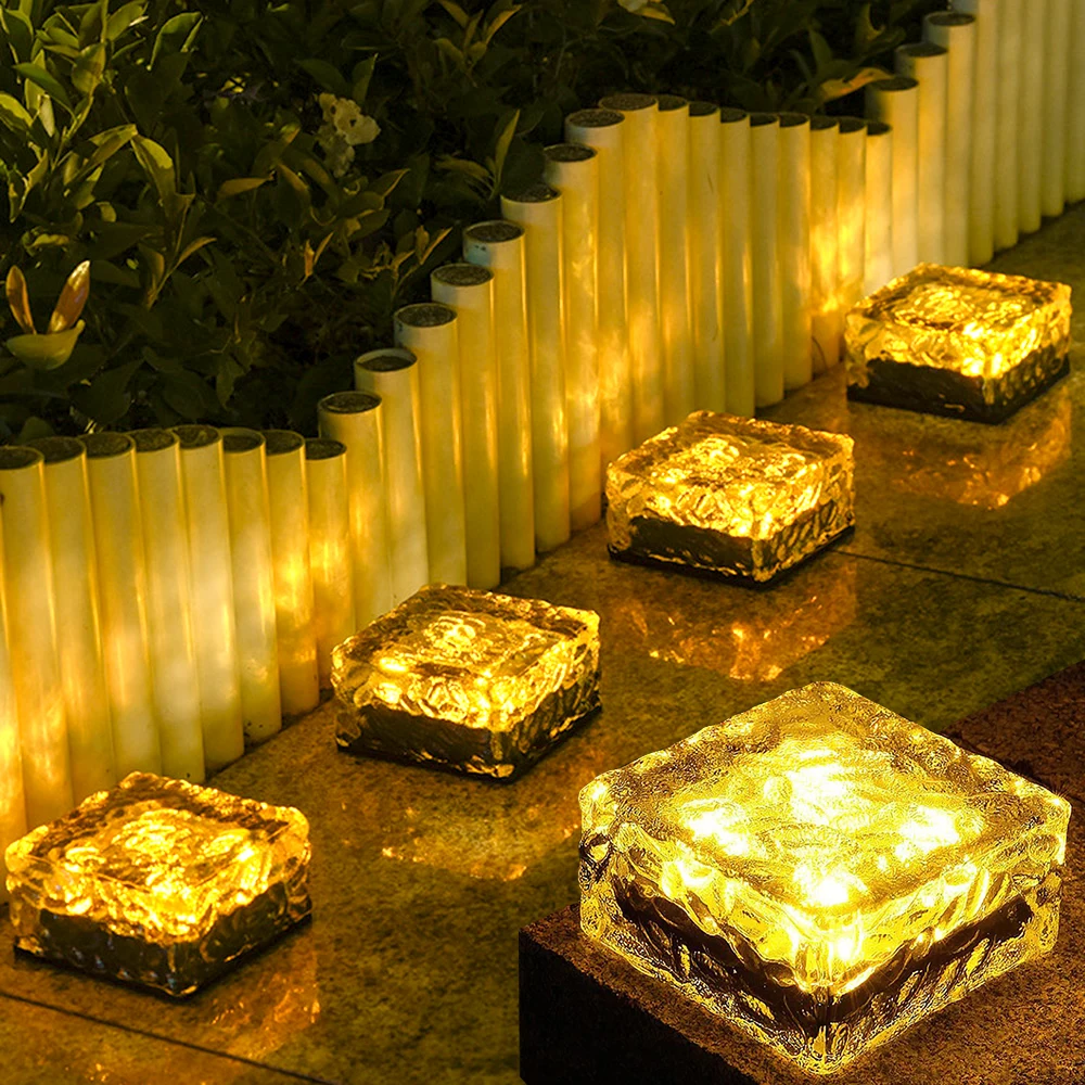 

Solar Led Ice Cube Block Lights Stair Steps Lights Outdoor Waterproof Lawn Lights Garden Decorative Lights Solar Garden Lights