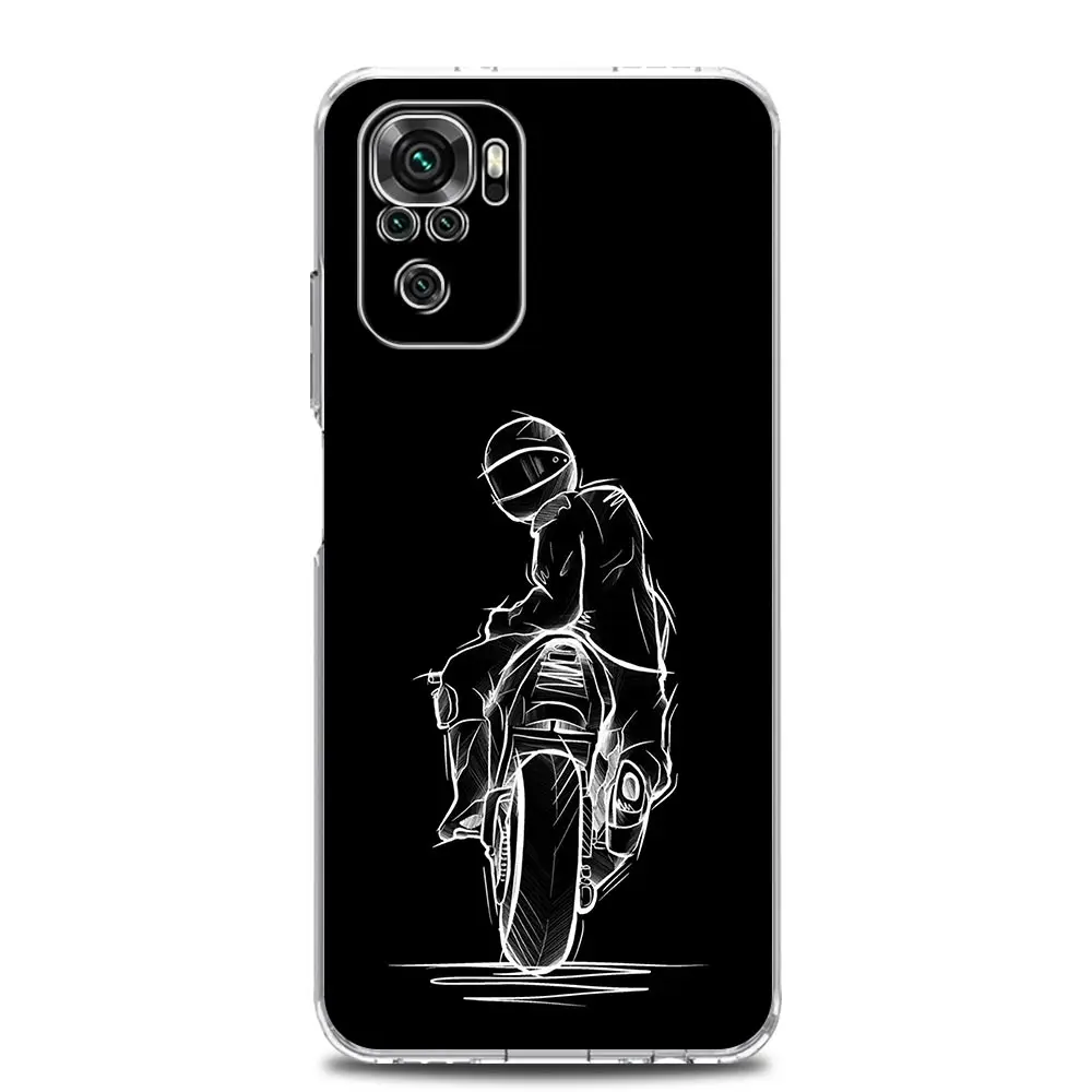 Clear Soft TPU Motorcycle Design Phone Case