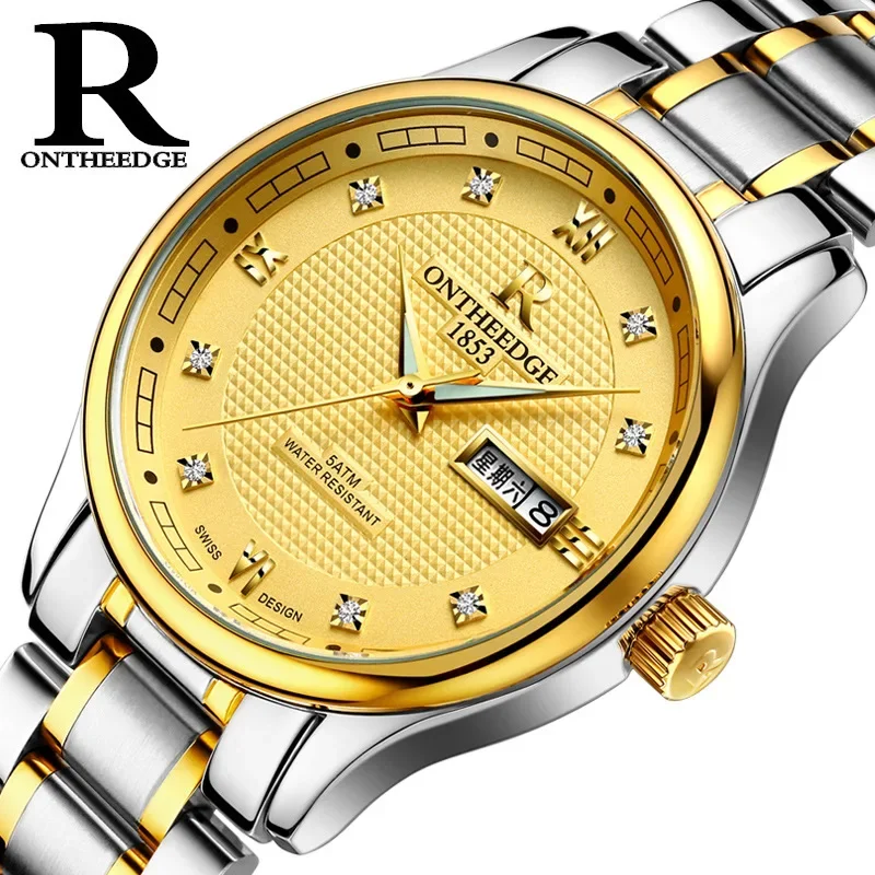 Luxury Ultra-thin Waterproof Stainless Steel Belt Quartz Men's and Women's Watches Genuine Belt Student Clock Relogios Masculino