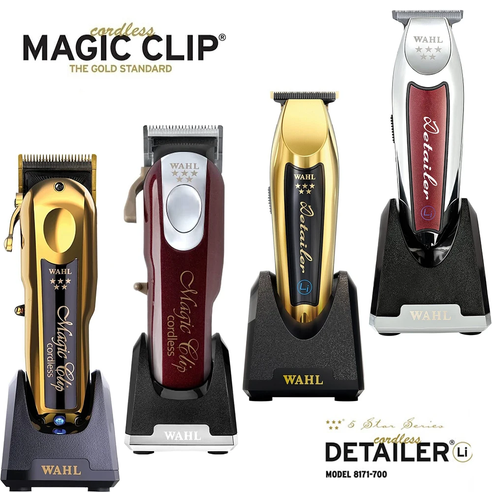 WahI 5 Star Cordless Magic Clip & Detailer Cordless Professional Hair Clipper Trimmer 100-240V For Barbers and Stylists
