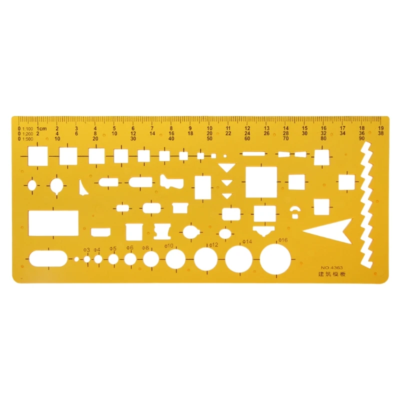 Ellipse Oval Template Geometry College Math Measuring Tool Stencil Ruler Student D5QC