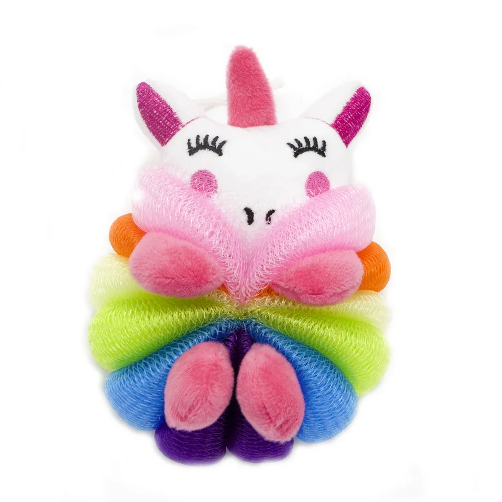 Mermaid Unicorn Sponge Bath Ball Shower Rub Bath Shower Wash Body Pot Sponge Scrubber Color Durable Massage Brush for Kids Tools 5