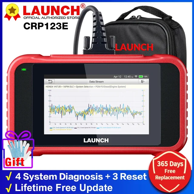 LAUNCH X431 CRP123E ABS SRS Engine Car OBD2 Scanner Code Reader Diagnostic  Tool