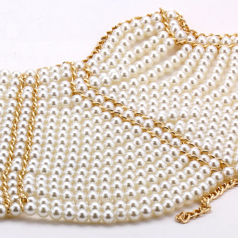 Handgefertigte modische mehrschichtige Perlenkette, Boho-Chic, Schulterkette, Schal-Accessoire, personalisiertes, perlenbesetztes, stilvolles Accessoire – Detail 12