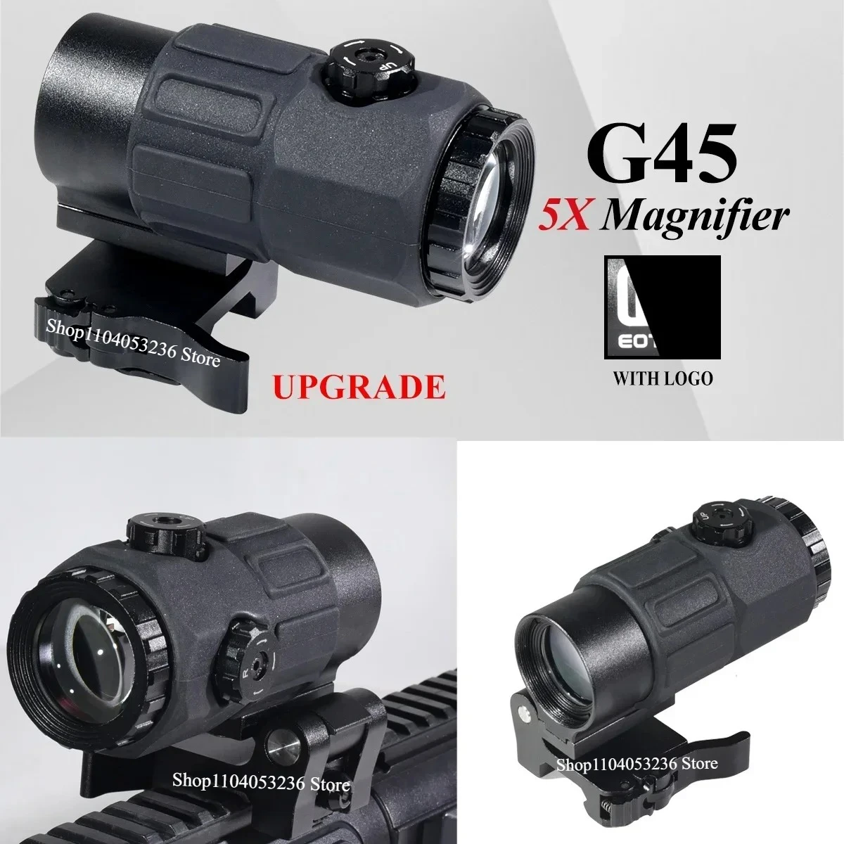 Tactical E*t*ch G33 G43 G45 Sight Fixed 3X 5X Magnifier Scope Quick Disassembly Flipping for Airsoft Hunting Collimator
