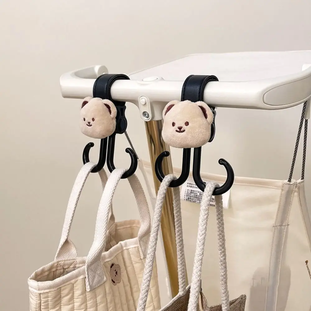 Creative Bear Baby Stroller Hooks Rabbit Double Hook Hanging Hook Cart Organizer Stroller Accessories Stroller Accessories Pram