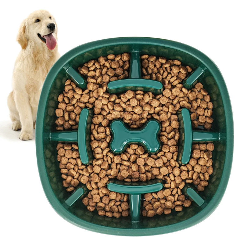 Benepaw Dog Slow Feeder, nourriture lente, écologique, antidérapante, pour animaux de compagnie, bol, plat, puzzle, anti-étouffement