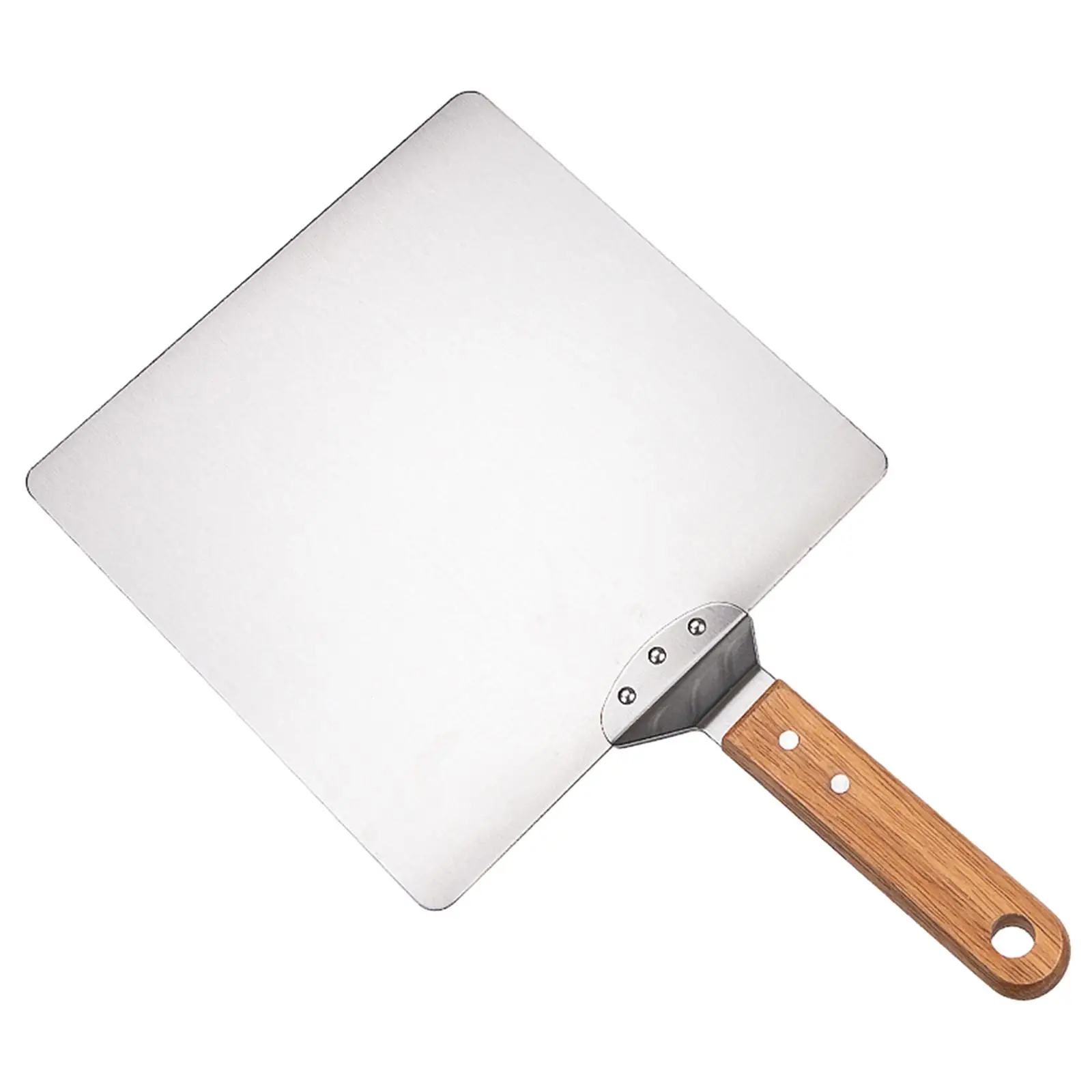 10 inch Stainless Steel Pizza Peel Cake Lifter, Kitchen Accessories with Wooden Handle, Pizza Paddle, Transfer Tool