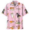 Cartoon Corgi Dog Graphic Hawaiian Shirt For Men Summer 3d Printed Animal Pets Short Sleeves Street Tops Lapel Button Blouse 3