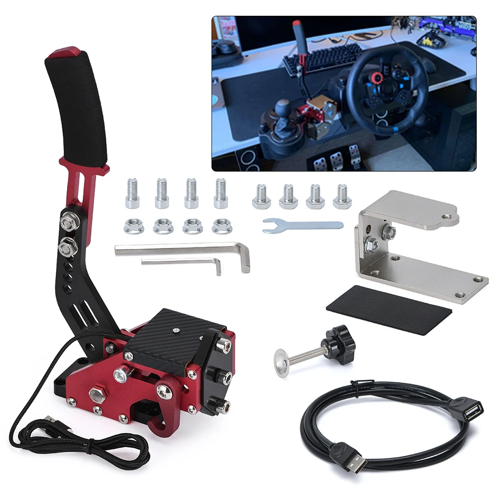 Racing Handbrake 14Bit PC USB Handbrake for SIM Auto Racing Games G25/G27/G29 T500 Steel And Aluminum RALLY Adjustable For PC Windows