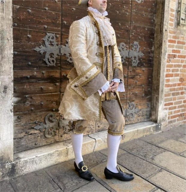 French Aristocrat Men's Rococo inspired trim Costume King Louis XVI  Cosplay Suit