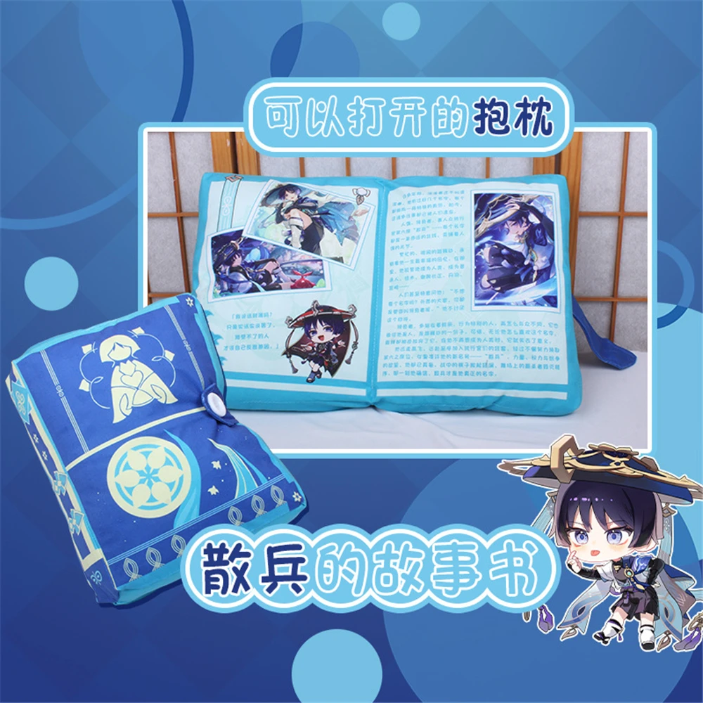 Game Genshin Impact Klee Hutao Wanderer Nahida Cosplay Costume Plush Pillow Doll Cartoon Book Accessories Prop