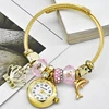 Women's Bracelet Watch Love With Stylish Decor Refined Round Quartz Watch Casual Elegance 2