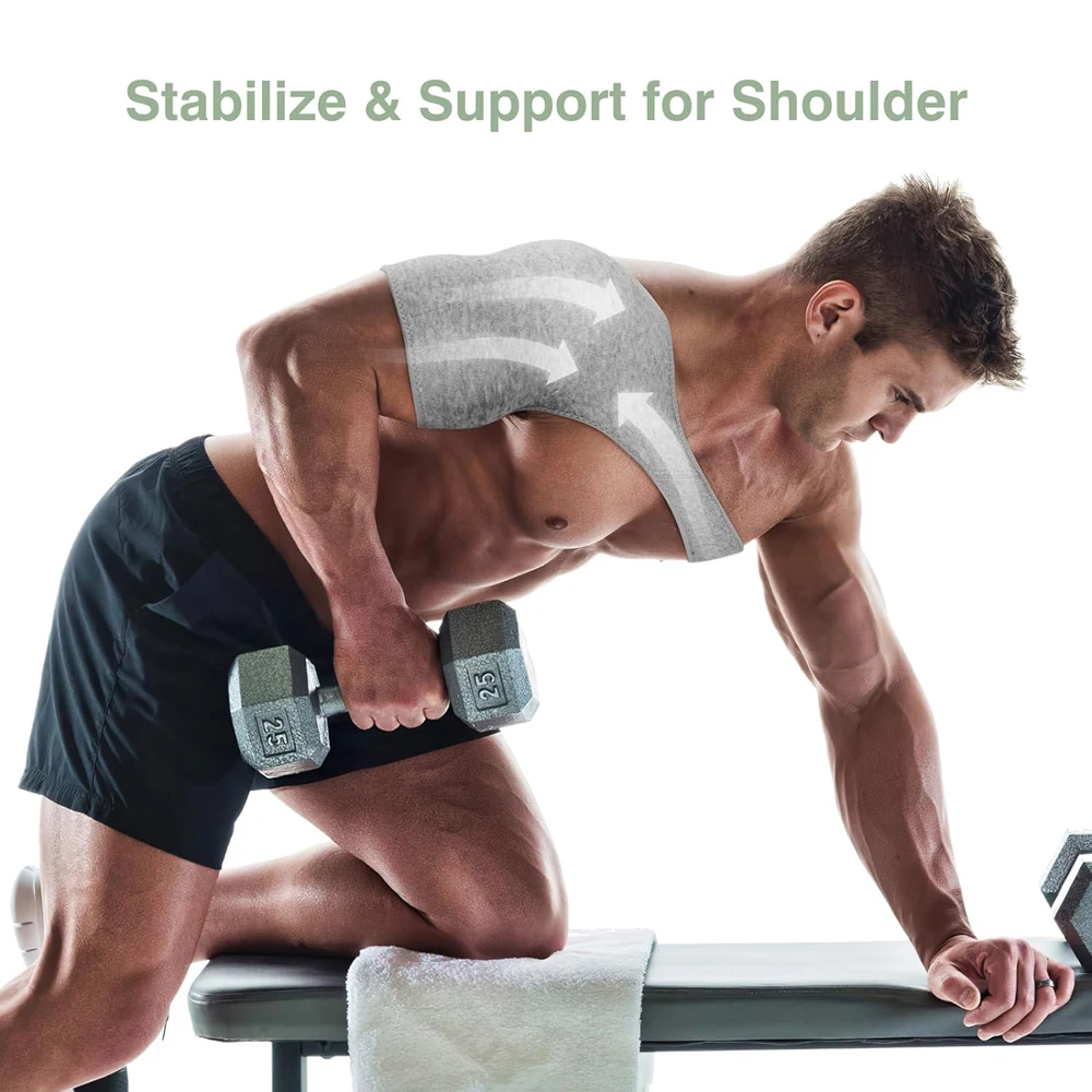 Enhanced Compression Shoulder Support Brace with Adjustable Strap