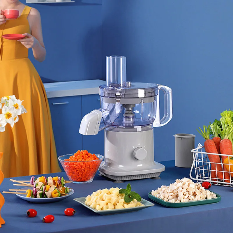 Commercial Food Processor Electric Vegetable Dicer Chopper 600W 5 in 1  Professional Veggie Shredder Grater Multifunctional Meat Grinder Blender  with 5