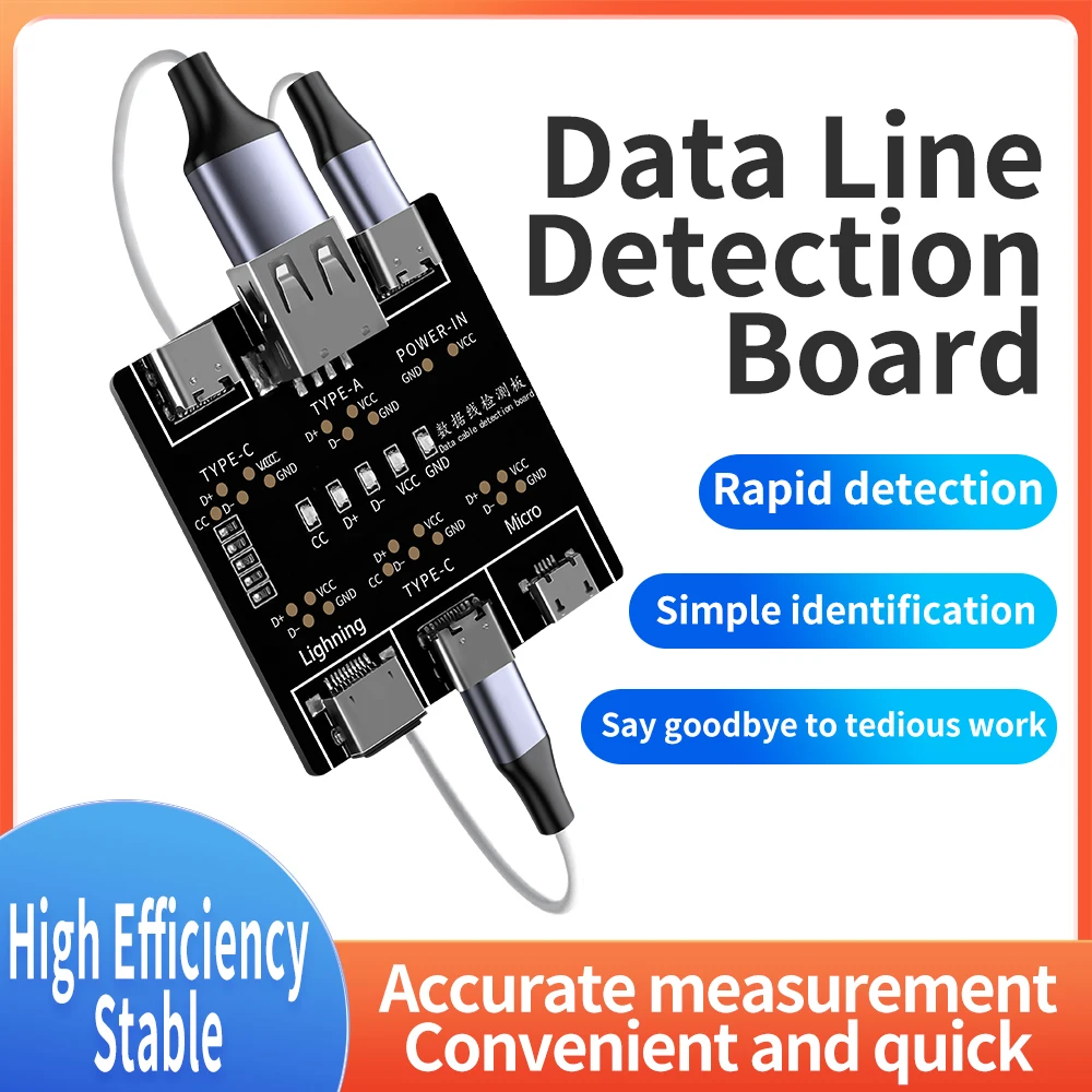 DT3 Data Cable Detection Board USB Cable Tester Short Circuit OnOff