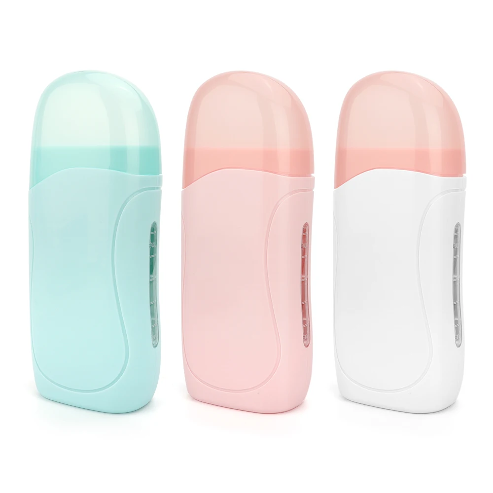 Unisex Roller Wax Roll on Depilatory Wax Cream Hair Removal Wax Heater Equipment Tool Heater Waxing Hot Cartridge Waxing Kit 2