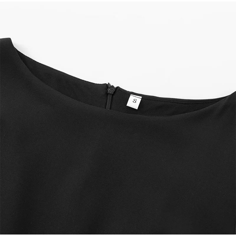 Frauen mit Pailletten verzierte kurze Tanzkleider mit Rüschensaum O-Ausschnitt Kleid 2025, weibliche Mode, Abendparty, Vestidos – Detail 24