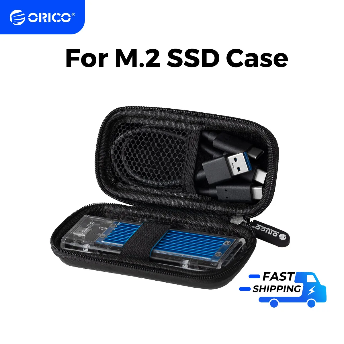 ORICO EVA Portable External M.2 Hard Drive Storage Protection Bag /Box External HDD Case For M.2 Hard Drive Enclosure Black