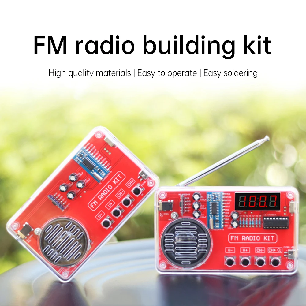 DIY 50-108MHz FM Radio Electronic Kit Adjustable Frequency Digital Display DIY Soldering Project Practice Solder