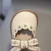 Baby Girls Leather shoes Comfortable Soft-soled Infant Casual Shoes Spring Autumn Children Lace Bow Floral Princess Party Shoes 4
