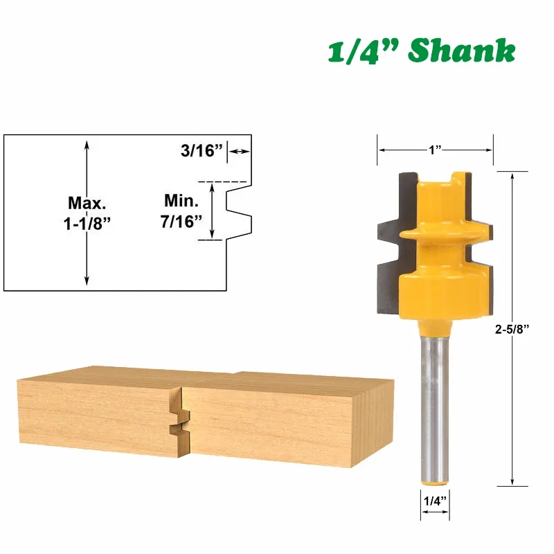 

1PC 1/4" 6.35MM Shank Milling Cutter Wood Carving Beveling Knife Tenon Trimmer Milling Cutter Mini Tongue Groove Router Bit