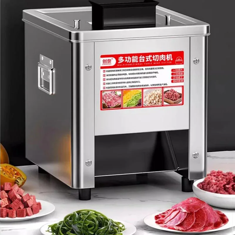 2.5/3.5/5/7/10/15/21MM Electric Meat Slicer Commercial  Vegetable Slicer Household Fully Automatic Fish Fillet Slicer 850W 6