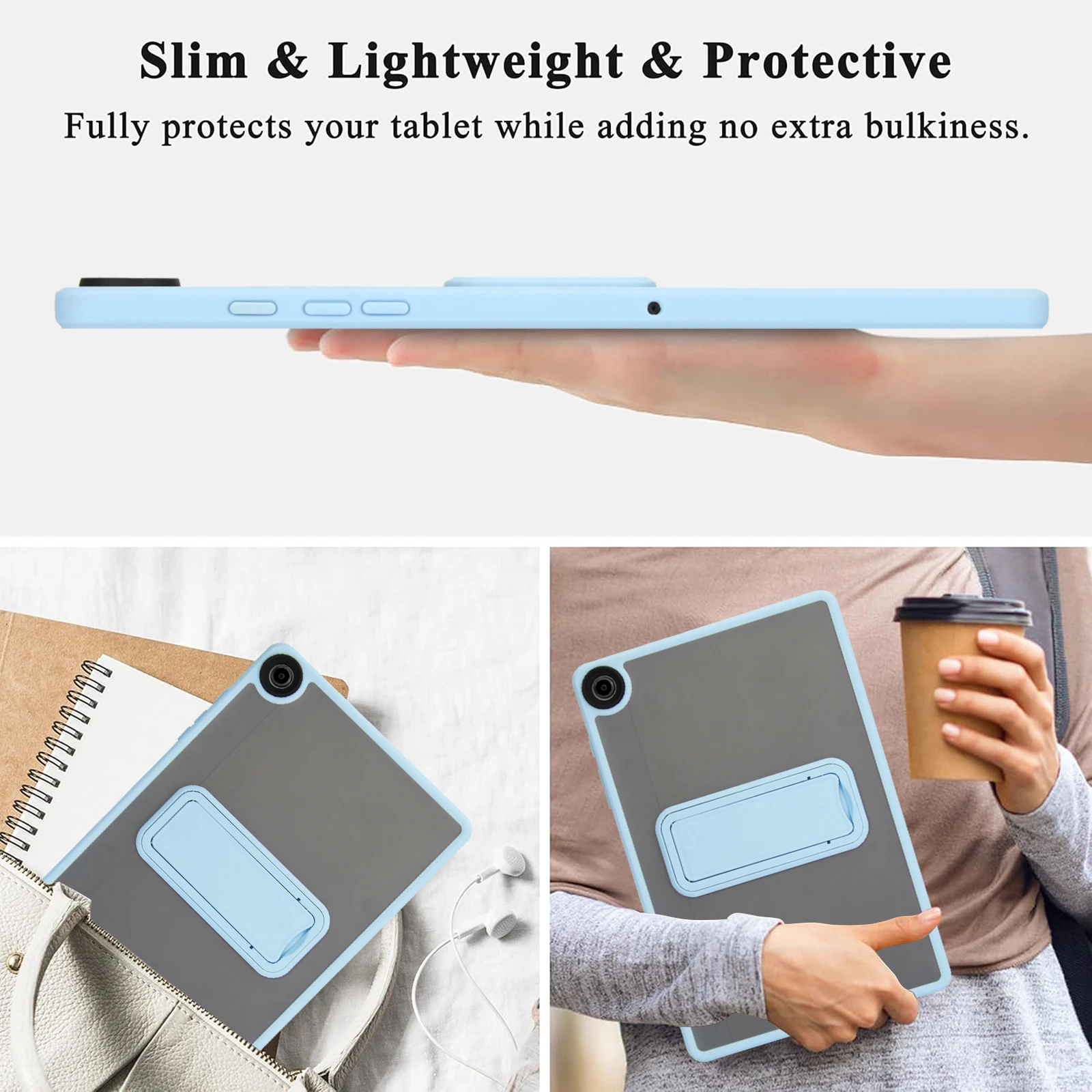 Universal Multi-Angle Tablet Stand Case with PC Back Cover