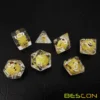Bescon Yellow Chicken RPG Dice Set of 7,  Novelty Chicken Polyhedral Game Dice set 5
