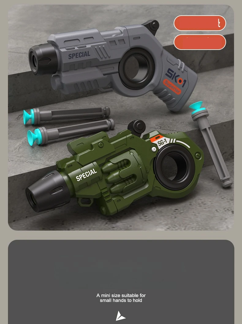 Revolver Fidget Launcher Mit Saugnapfpfeilen Und Fidget Spinner_voghion.com