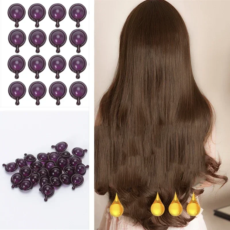 Nourish Hair Capsule Oil Vitamin Smooth Silky Capsule Keratin Complex Oil Scalp Care Repair Damaged Hair Serum 10/20Pcs