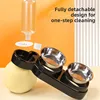 Cat Bowl Plastic Double Bowl Dog Bowl Cat Food Bowl Cervical Protection Cat Food Bowl Water Bowl Dog Bowl Anti Knock Pet Supplie 5
