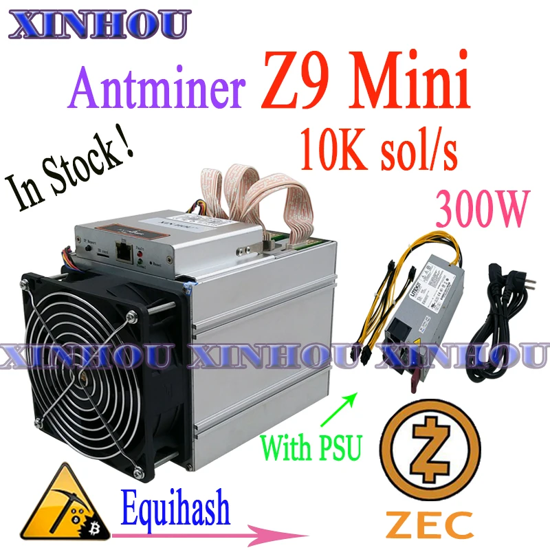

Майнер Asic ZEC Antminer z9 Mini 10k Sol/s 300 Вт Equihash с блоком питания лучше, чем S9 S9K R4 T17e S17e Z11 Z9 A9 M20S M21 M3 S17 E9