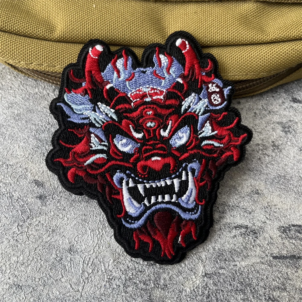 Punk-Patch, Skelett-Stickerei, Klettverschluss-Patches für Kleidung, taktische Embleme, Rucksack-Aufkleber, Moral-Armband