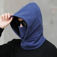 Зимняя термофлисовая шапка с капюшоном, уличная ветрозащитная, холодная, теплая, лыжная, спортивная Балаклава для мужчин и женщин, утеплитель для шеи, велосипедная маска для лица, шапки — изображение 3